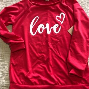 Oversized slouchy LOVE sweatshirt NWT